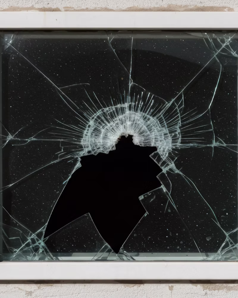 Glazier repairing a faulty window hinge and locking mechanism.